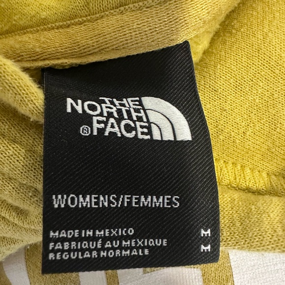 The North Face Logo Yellow Hoodie Jacket Size Medium - Picture 5 of 6